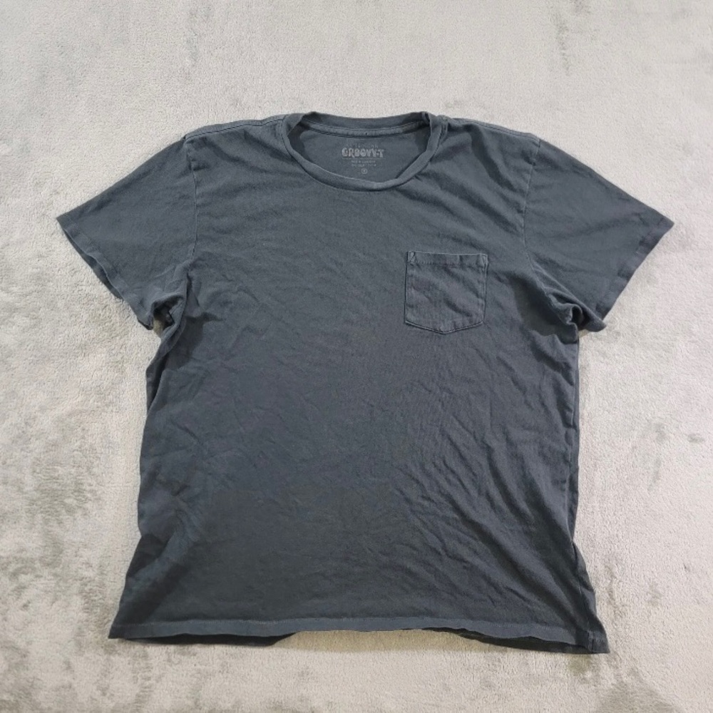 Outerknown Shirt Mens XL Black Groovy Short Sleeve Pocket Grunge